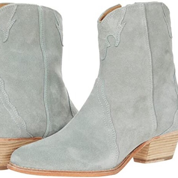 Free People New Frontier Western Boot in Dusty Blue - Picture 2 of 4
